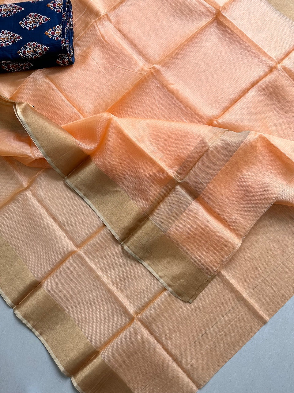 Pure Single Dyed Kota Silk Saree