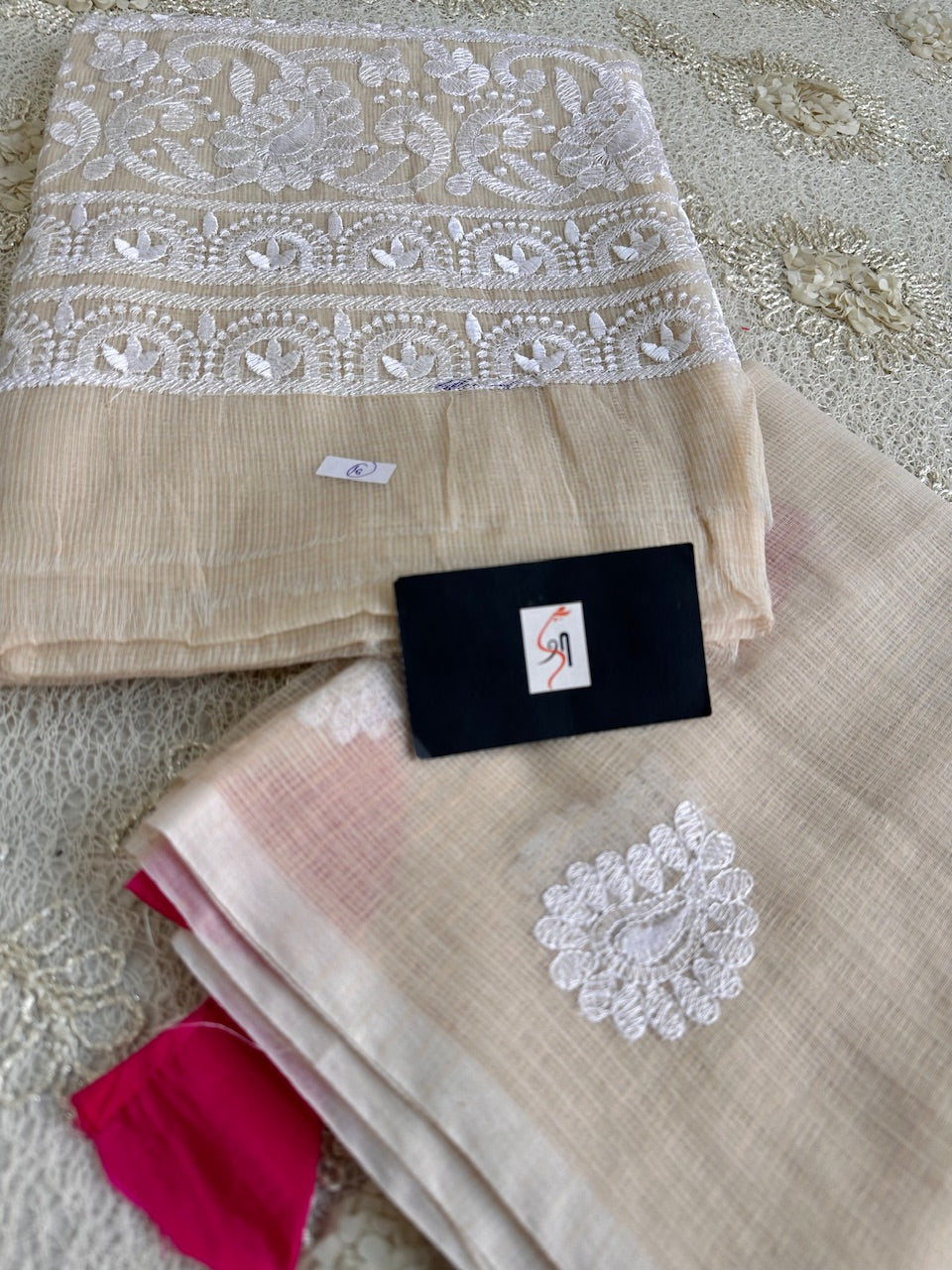 Embroidered Kota Cotton Doria Top N Dupatta (Suit)