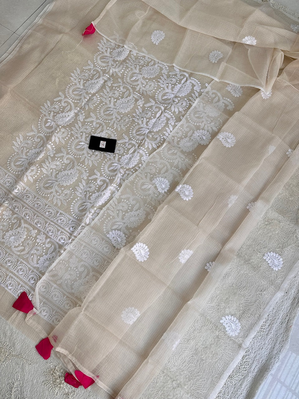 Embroidered Kota Cotton Doria Top N Dupatta (Suit)