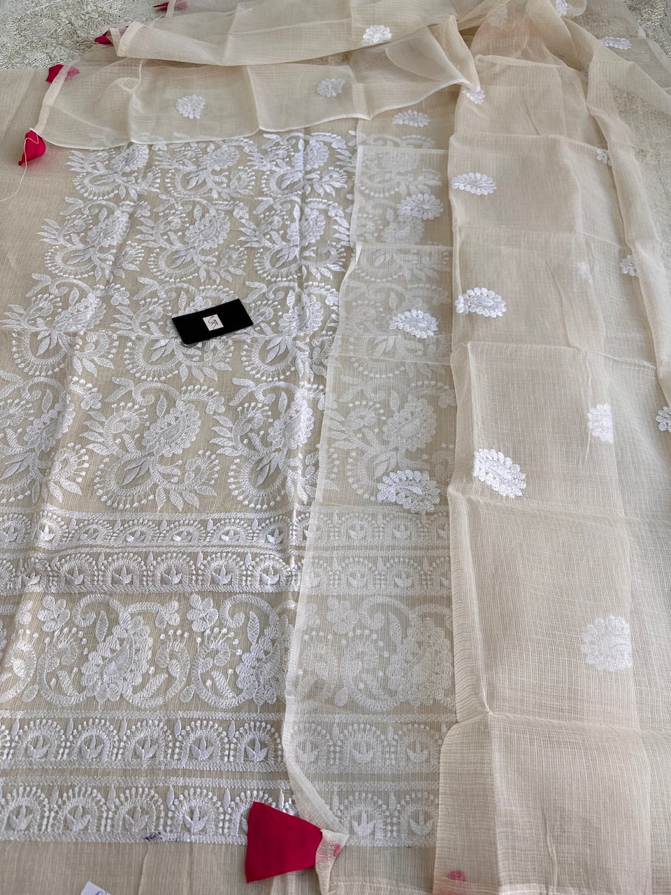 Embroidered Kota Cotton Doria Top N Dupatta (Suit)