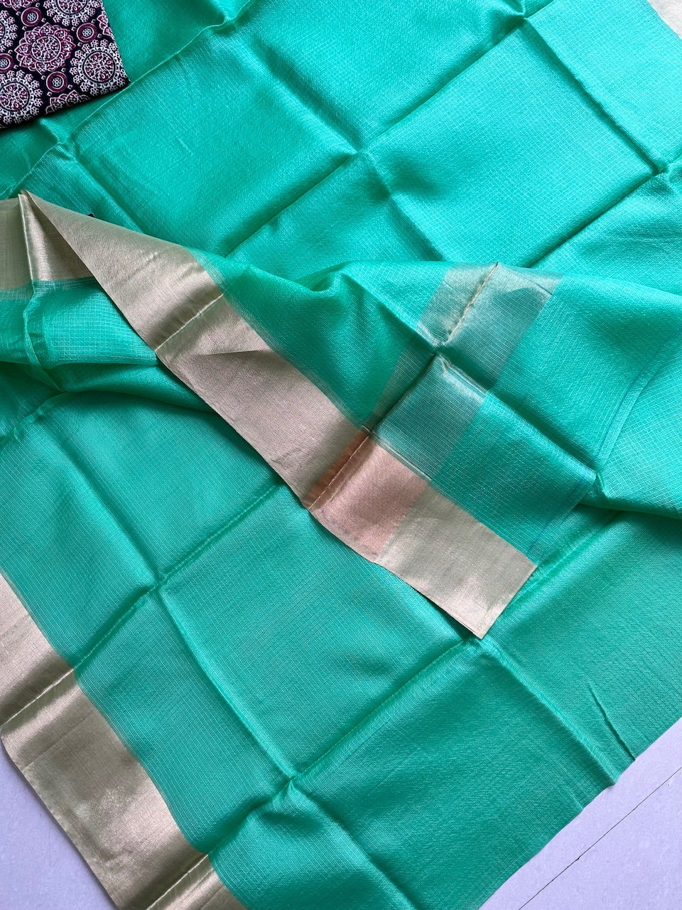 Pure Single Dyed Kota Silk Saree