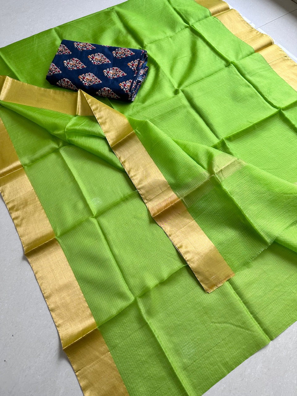 Pure Single Dyed Kota Silk Saree