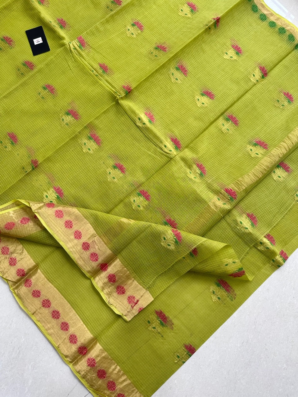 Pure Weaved Kota Cotton Doria Saree