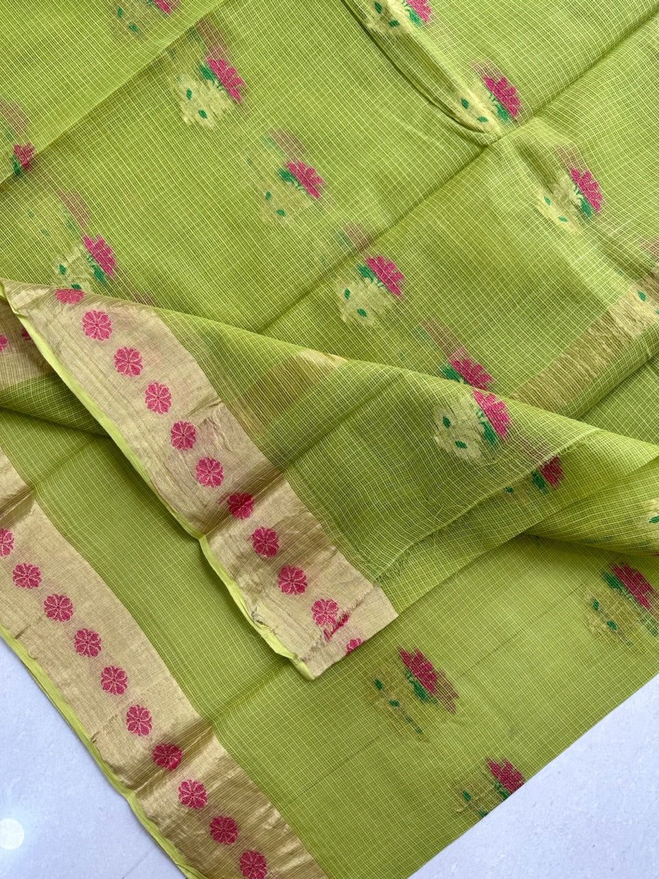 Pure Weaved Kota Cotton Doria Saree