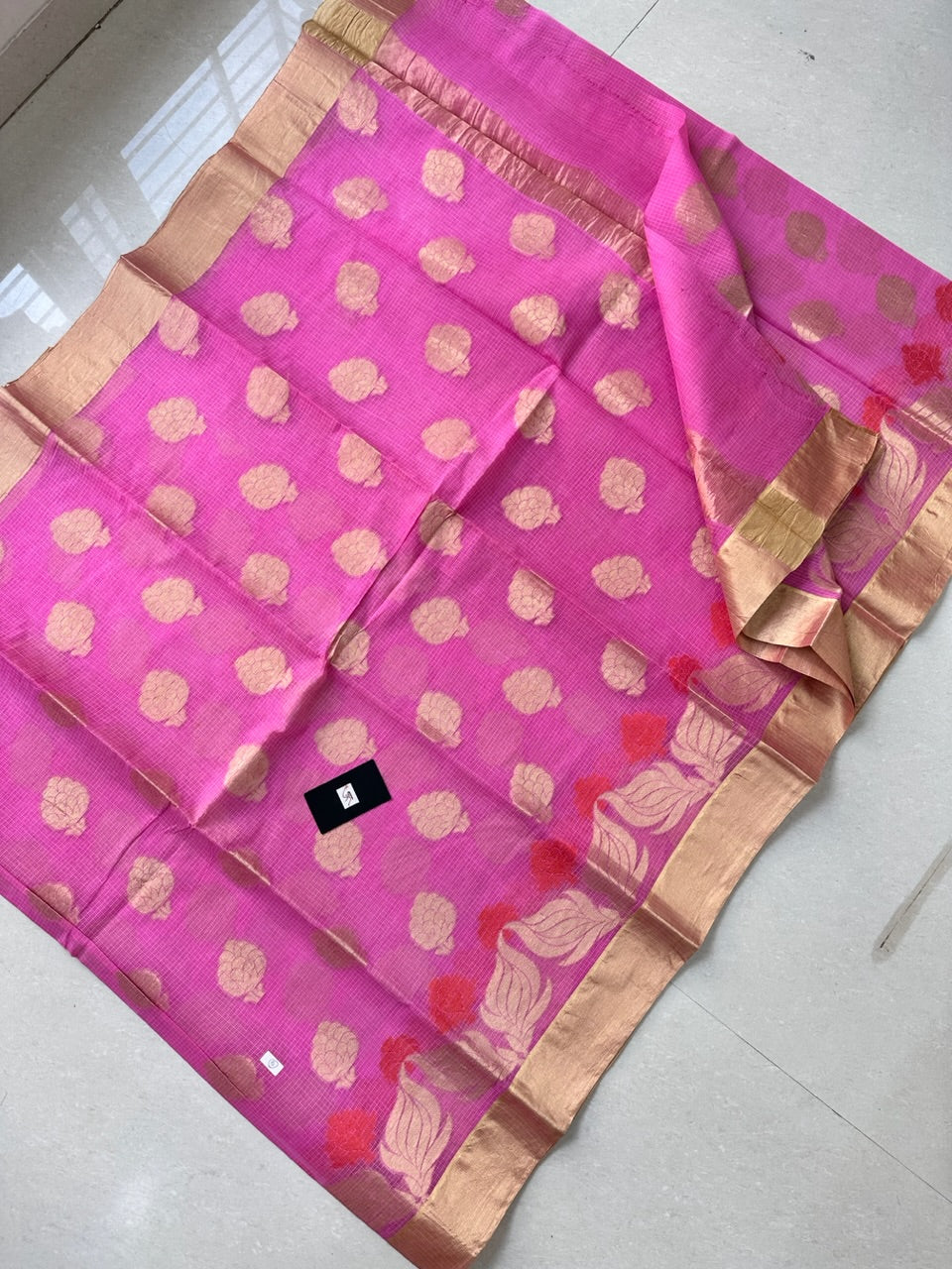 Pure Weaved Kota Cotton Doria Saree