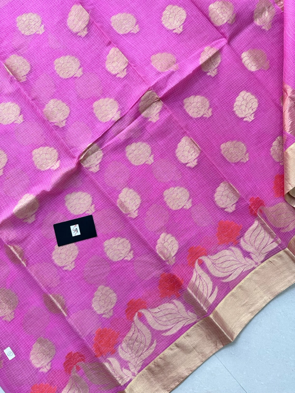 Pure Weaved Kota Cotton Doria Saree