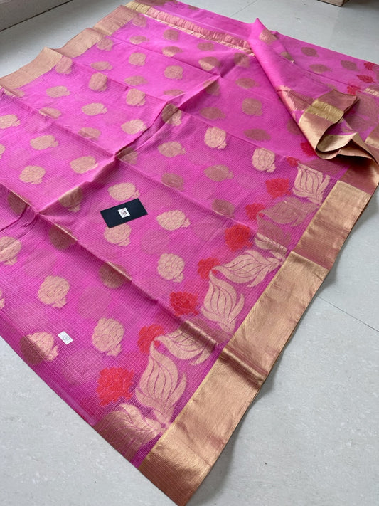 Pure Weaved Kota Cotton Doria Saree