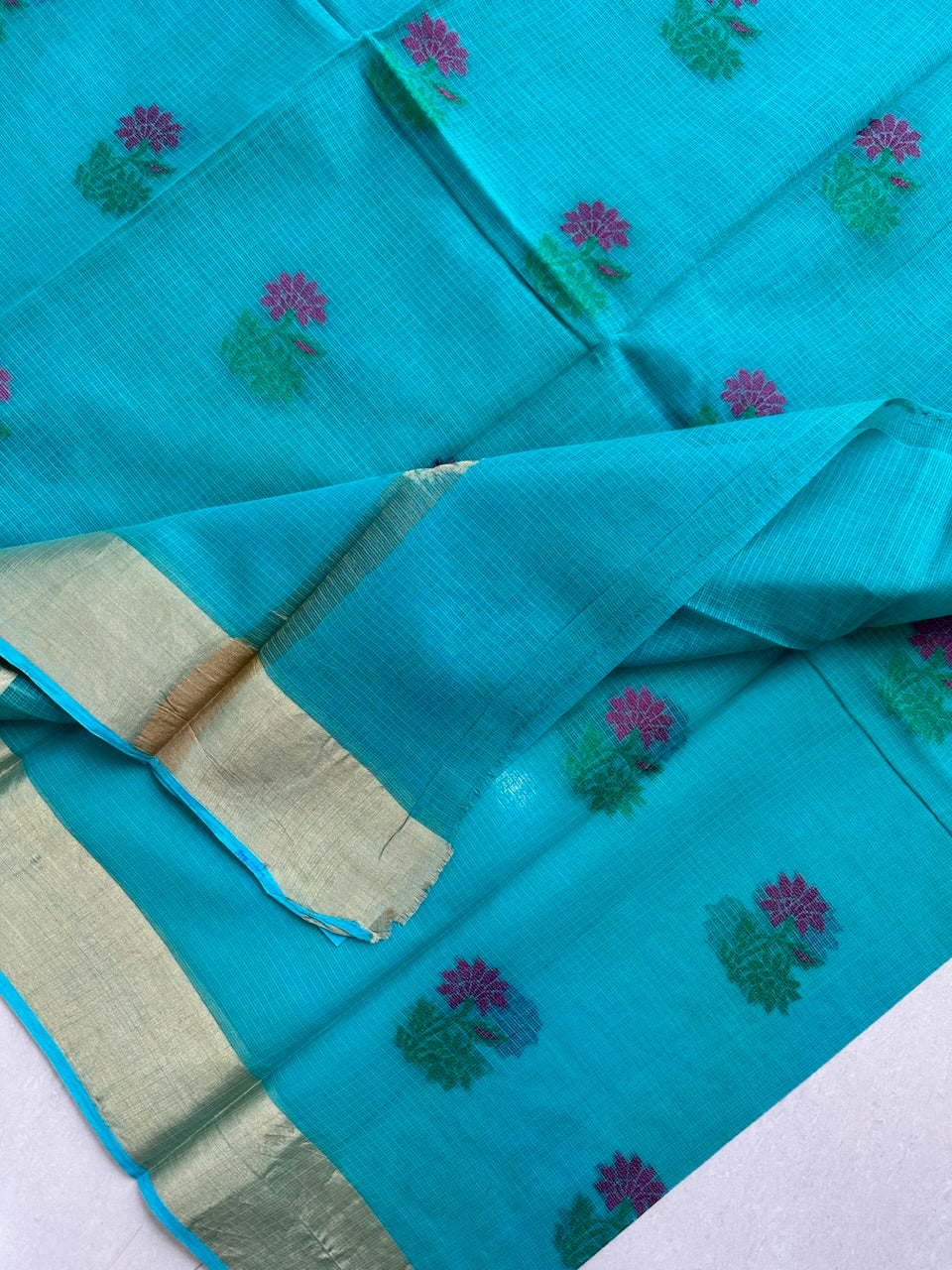 Pure Weaved Kota Cotton Doria Saree