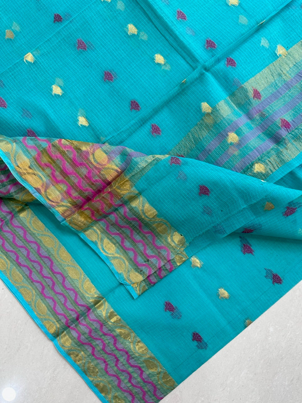 Pure Weaved Kota Cotton Doria Saree