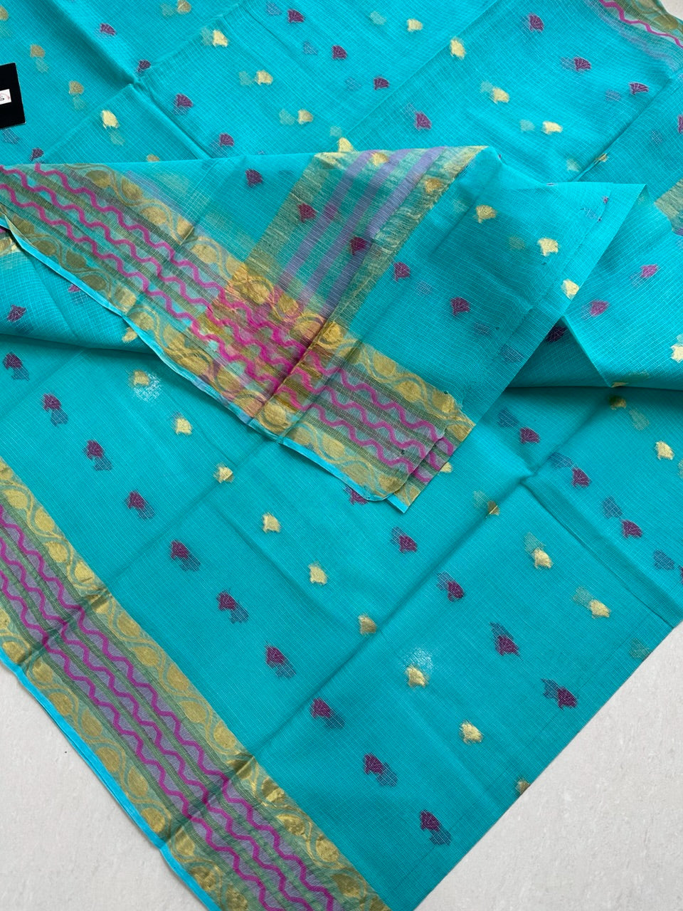 Pure Weaved Kota Cotton Doria Saree