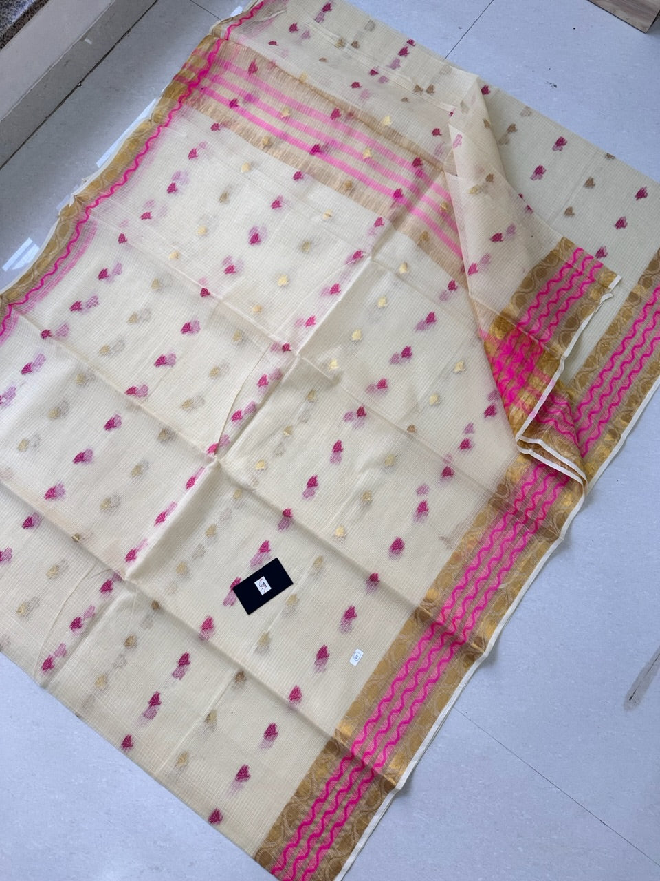 Pure Weaved Kota Cotton Doria Saree