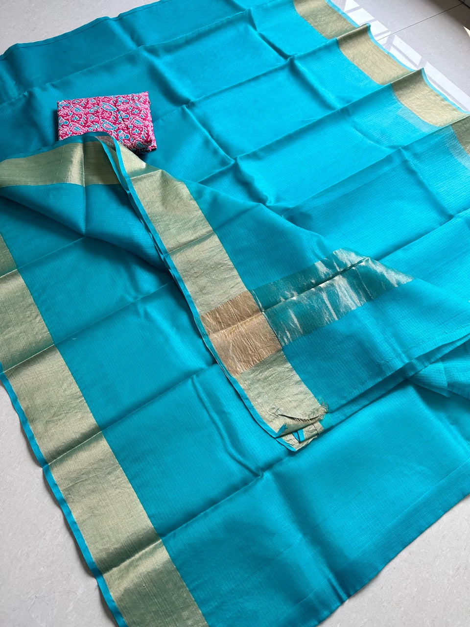 Pure Single Dyed Kota Silk Saree