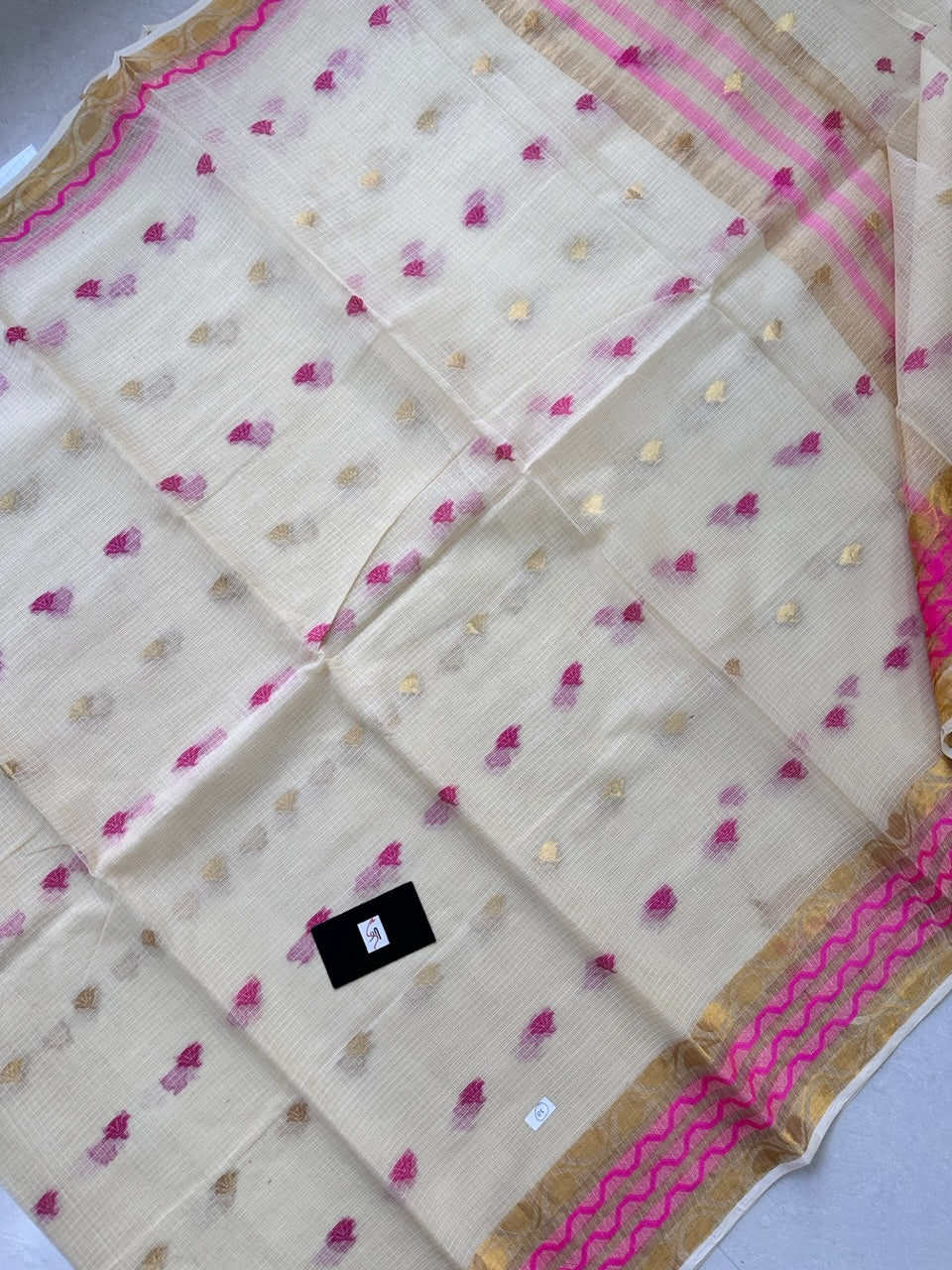 Pure Weaved Kota Cotton Doria Saree