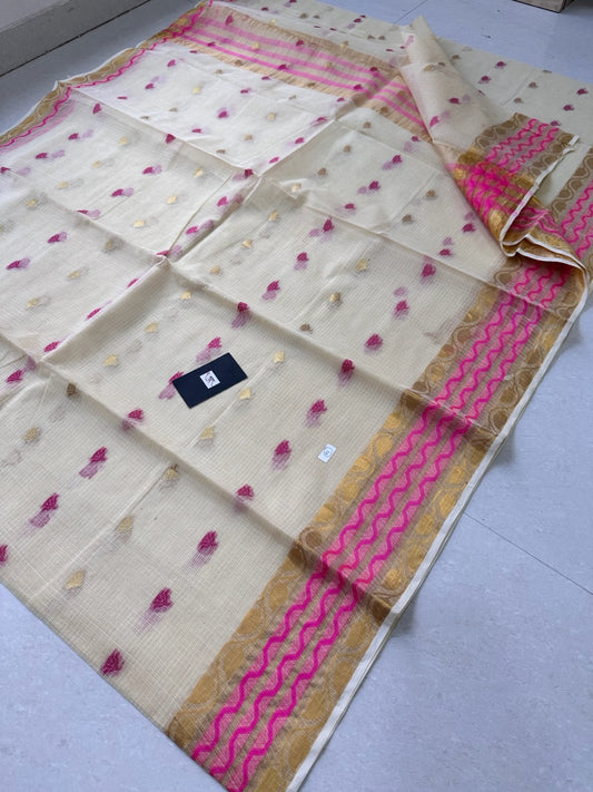 Pure Weaved Kota Cotton Doria Saree