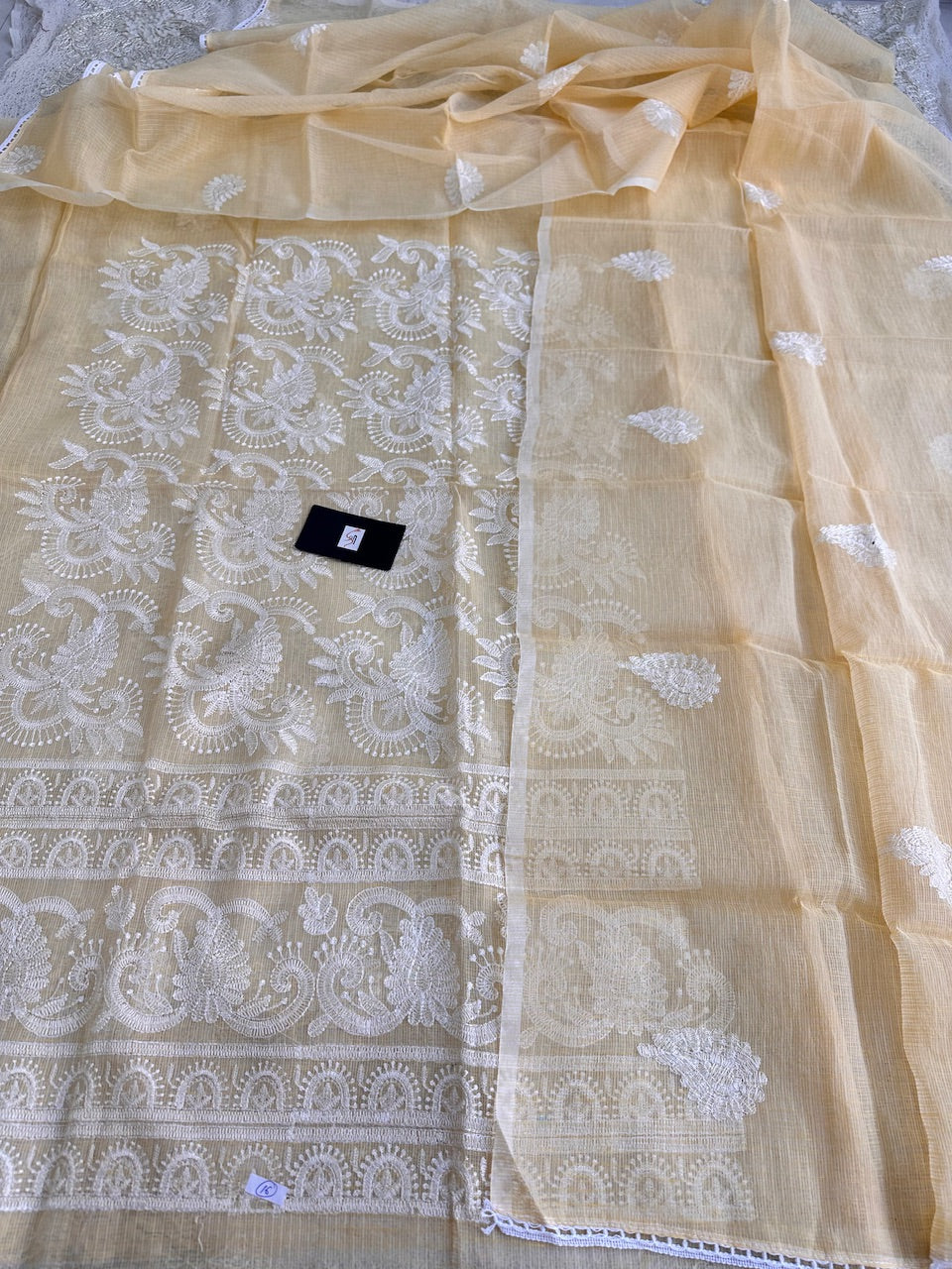 Embroidered Kota Cotton Doria Top N Dupatta (Suit)