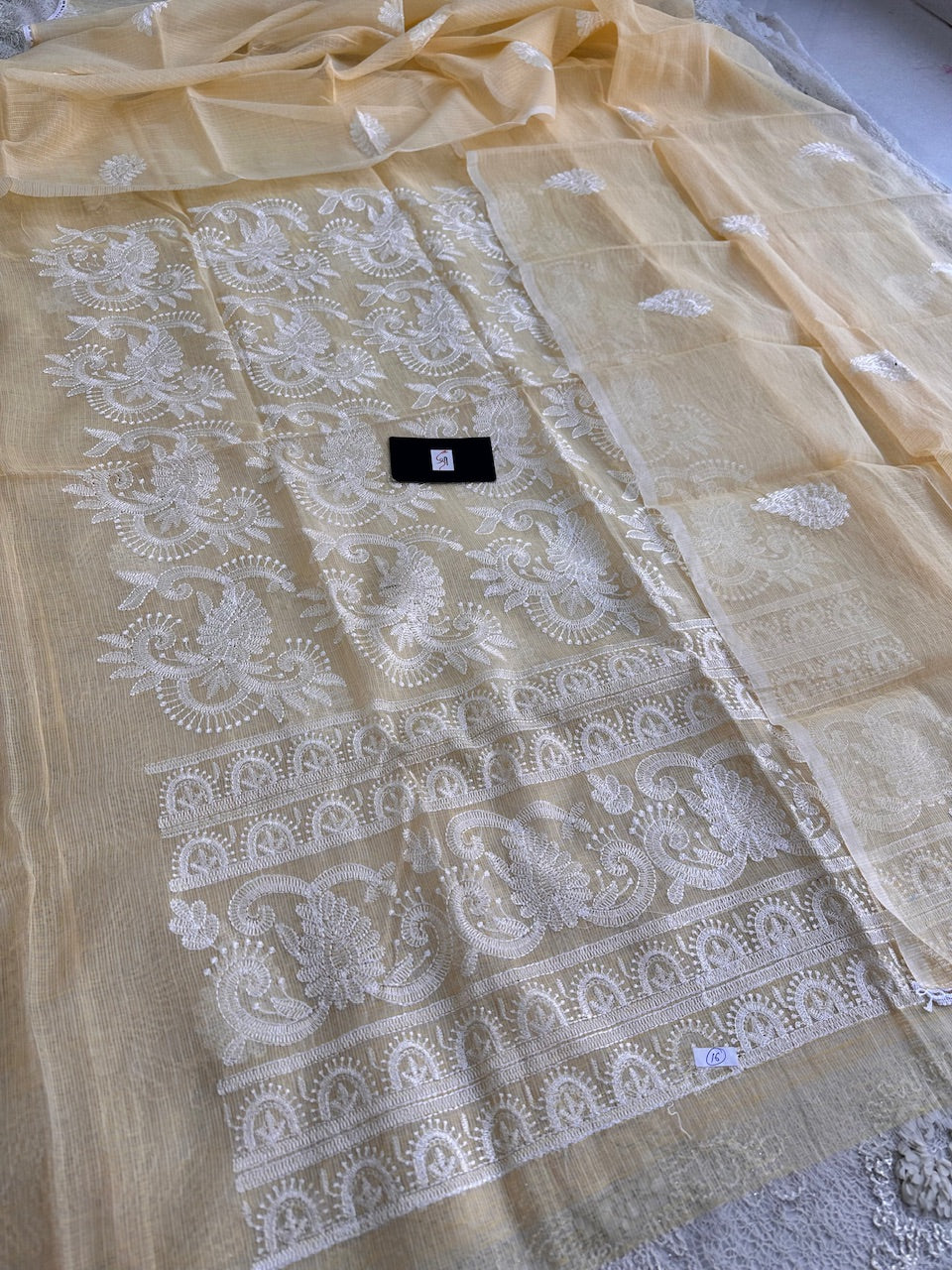 Embroidered Kota Cotton Doria Top N Dupatta (Suit)