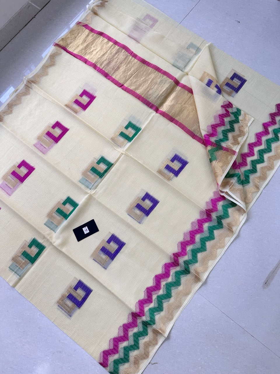 Pure Weaved Kota Cotton Doria Saree