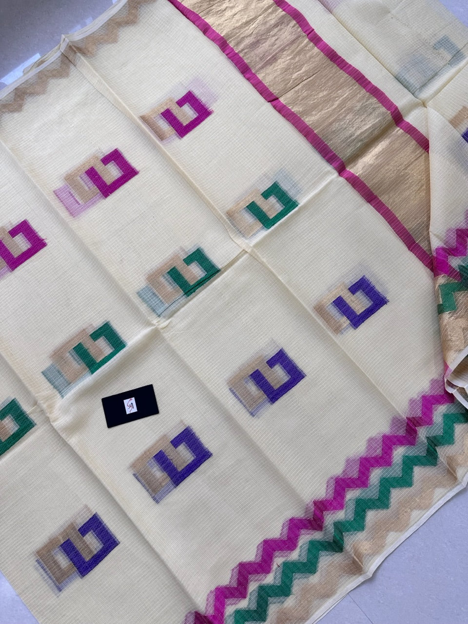 Pure Weaved Kota Cotton Doria Saree