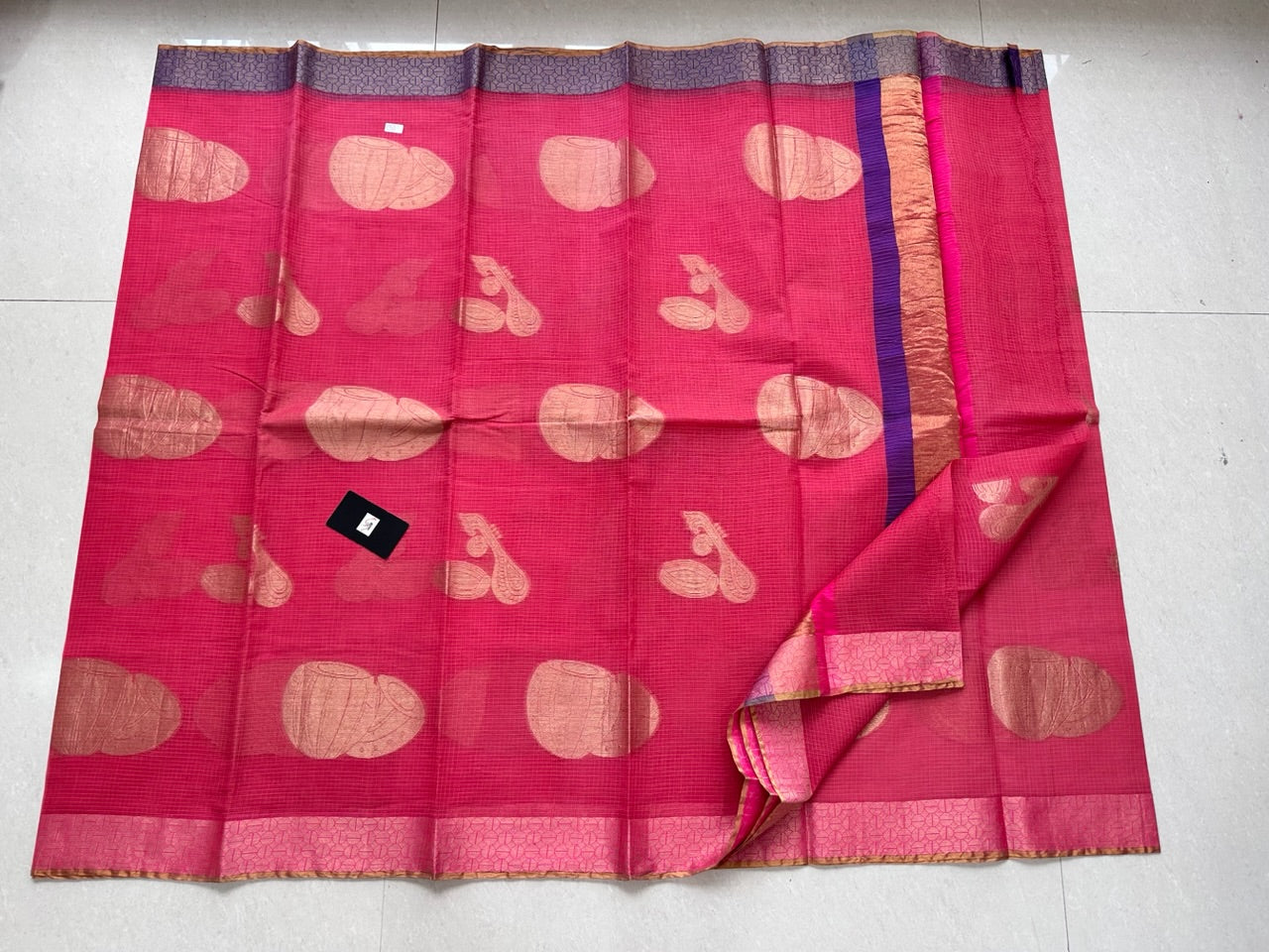 Pure Weaved Kota Cotton Doria Saree