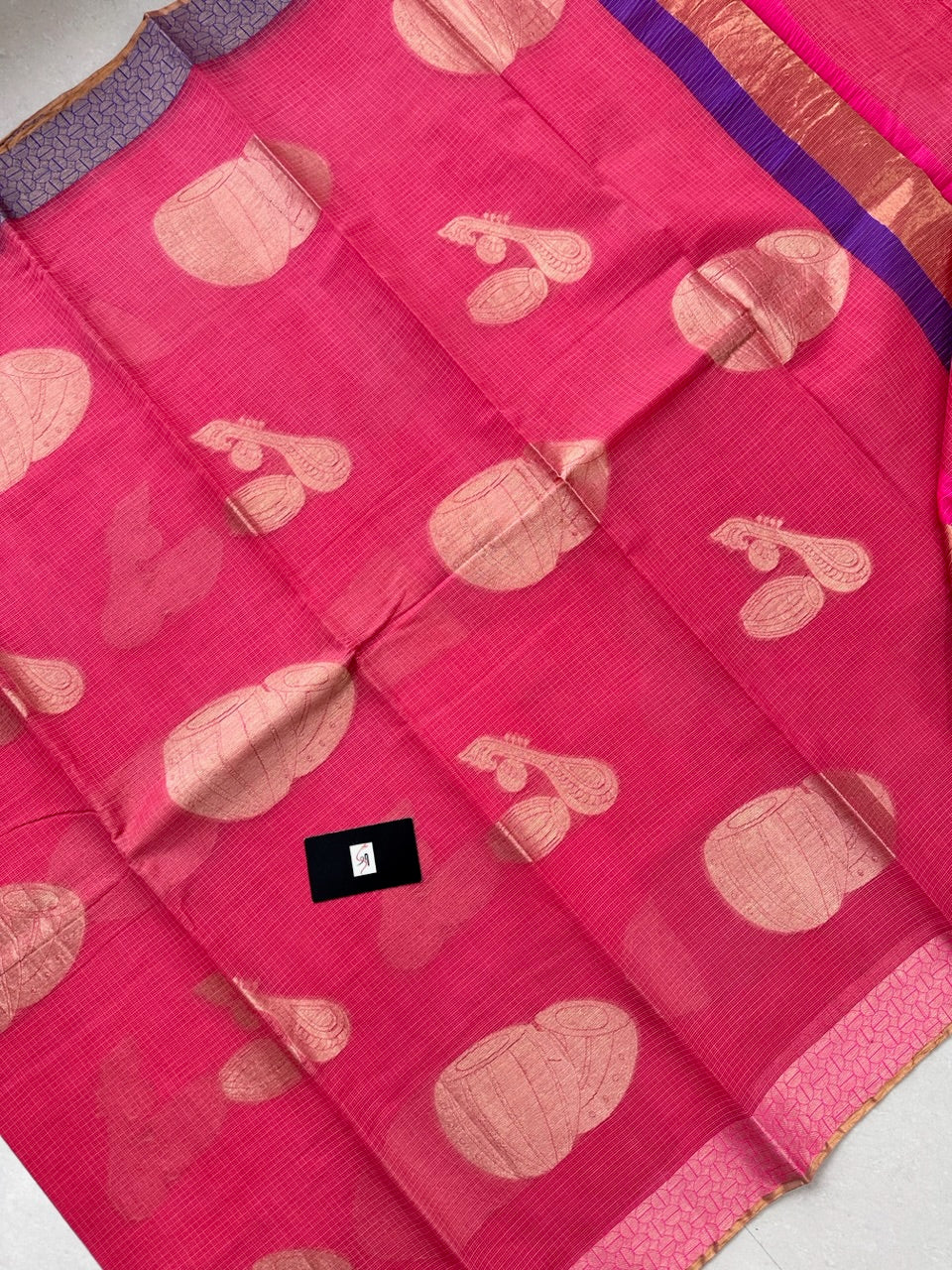 Pure Weaved Kota Cotton Doria Saree