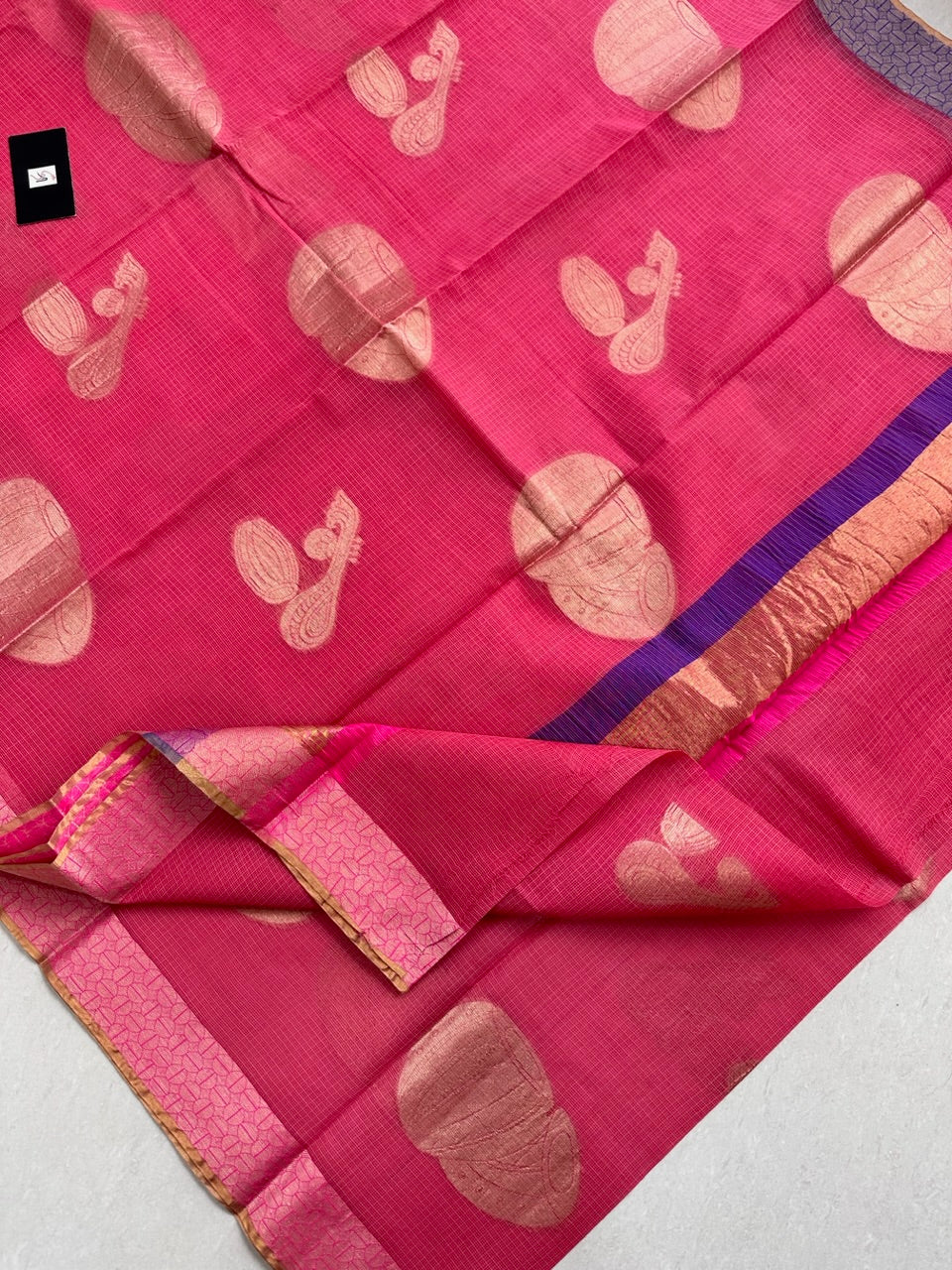 Pure Weaved Kota Cotton Doria Saree