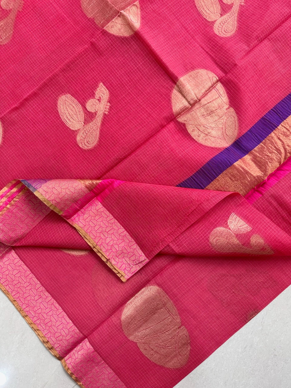 Pure Weaved Kota Cotton Doria Saree