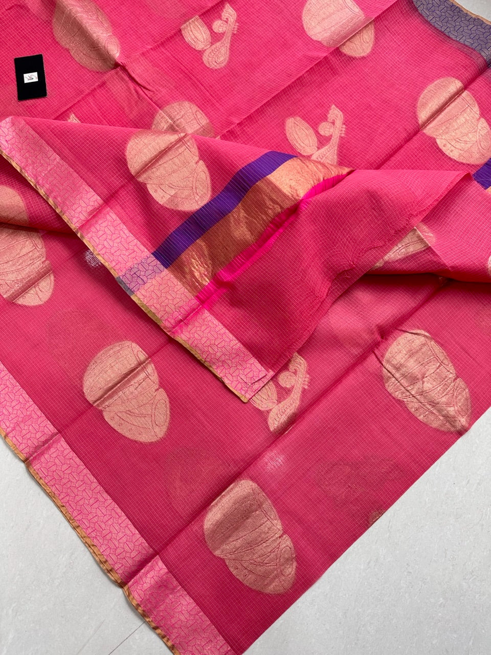 Pure Weaved Kota Cotton Doria Saree