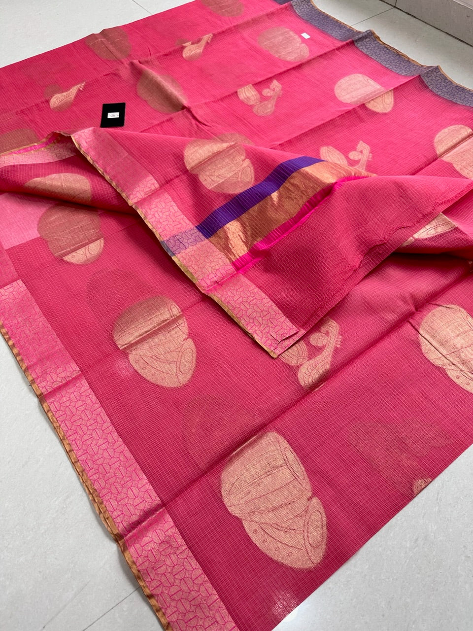 Pure Weaved Kota Cotton Doria Saree