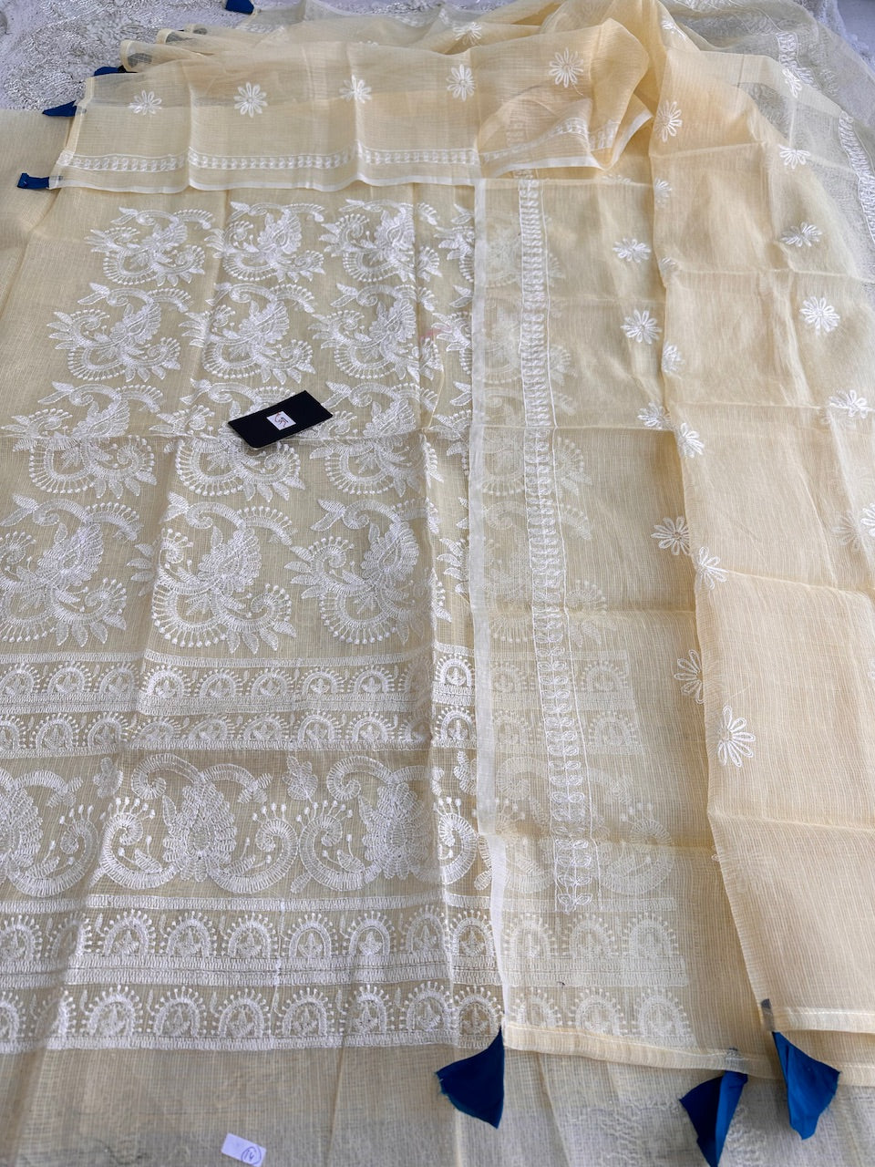 Embroidered Kota Cotton Doria Top N Dupatta (Suit)