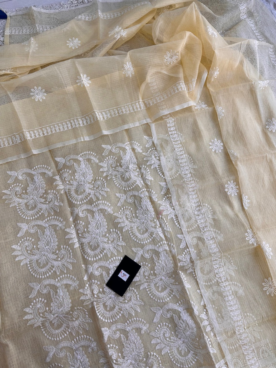 Embroidered Kota Cotton Doria Top N Dupatta (Suit)