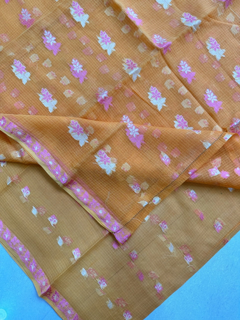 Pure Weaved Kota Cotton Doria Saree