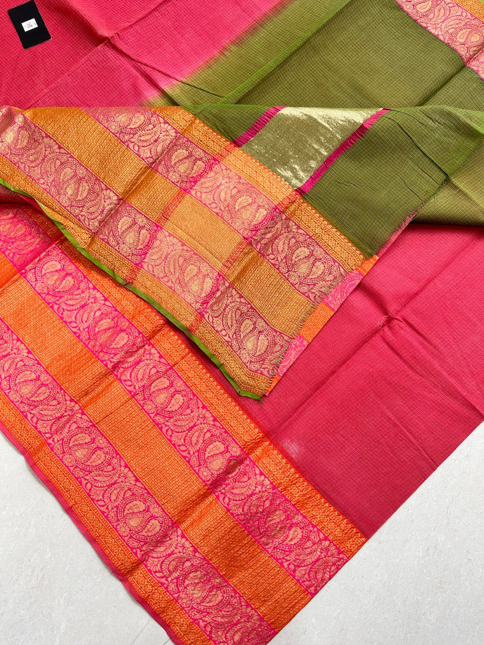 Pure Weaved Kota Cotton Doria Saree