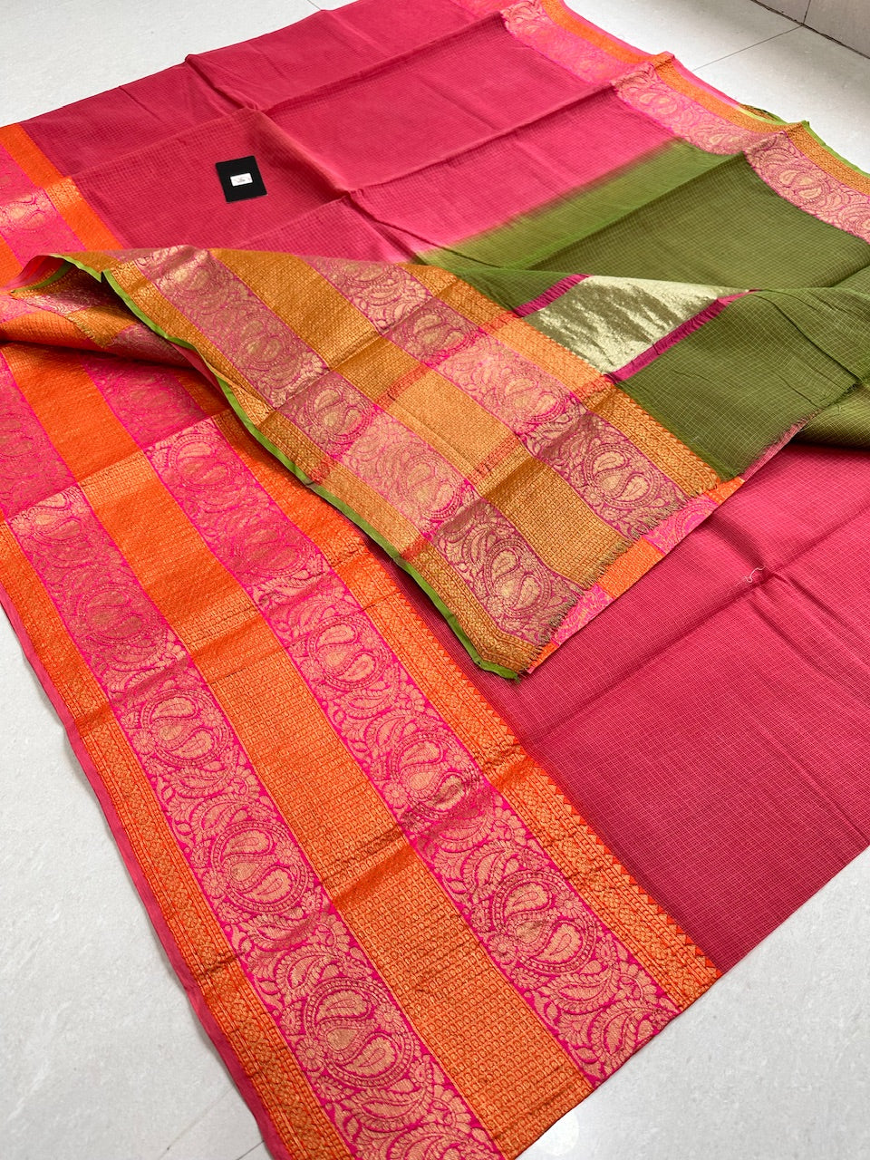 Pure Weaved Kota Cotton Doria Saree