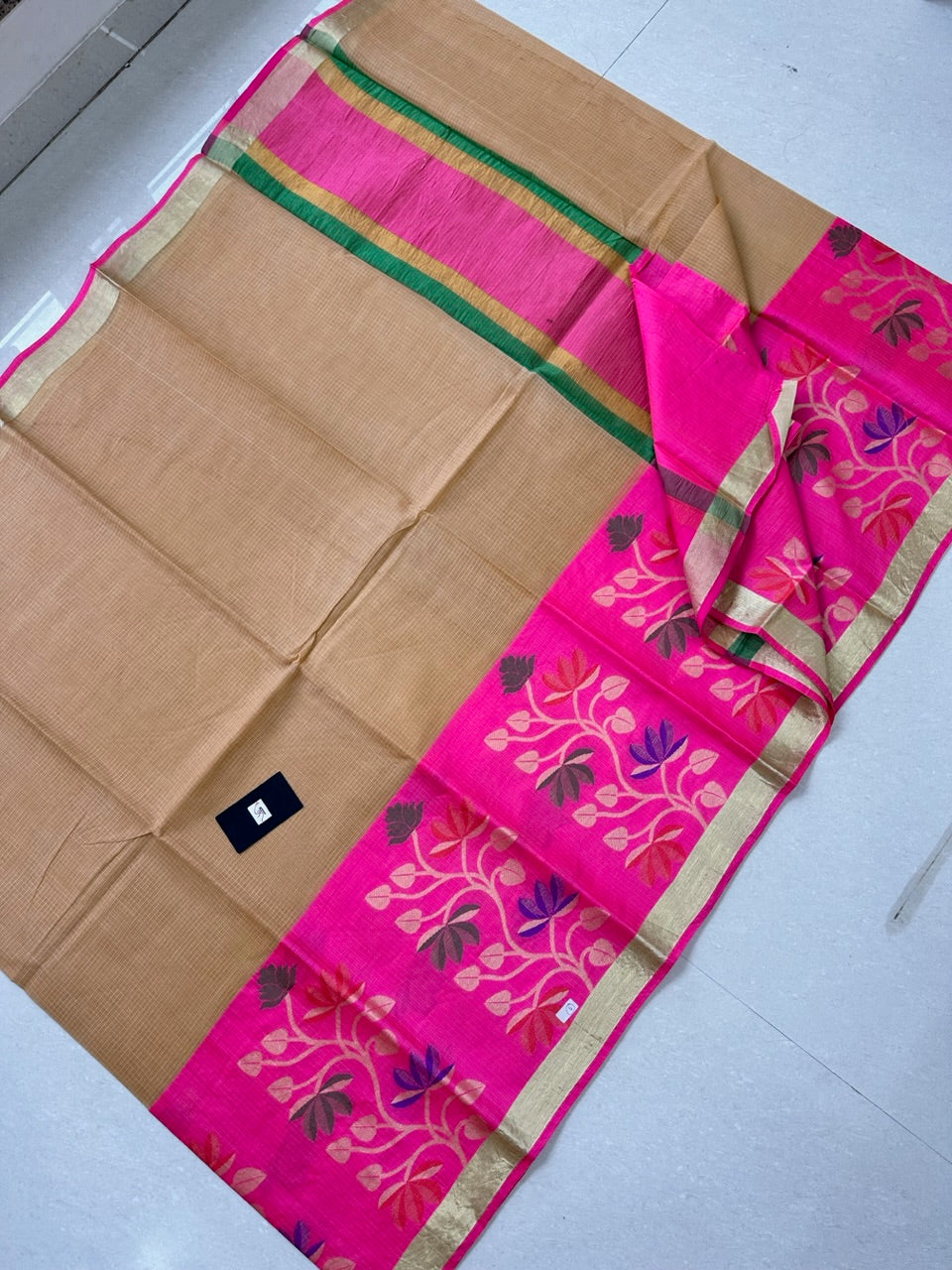 Pure Weaved Kota Cotton Doria Saree