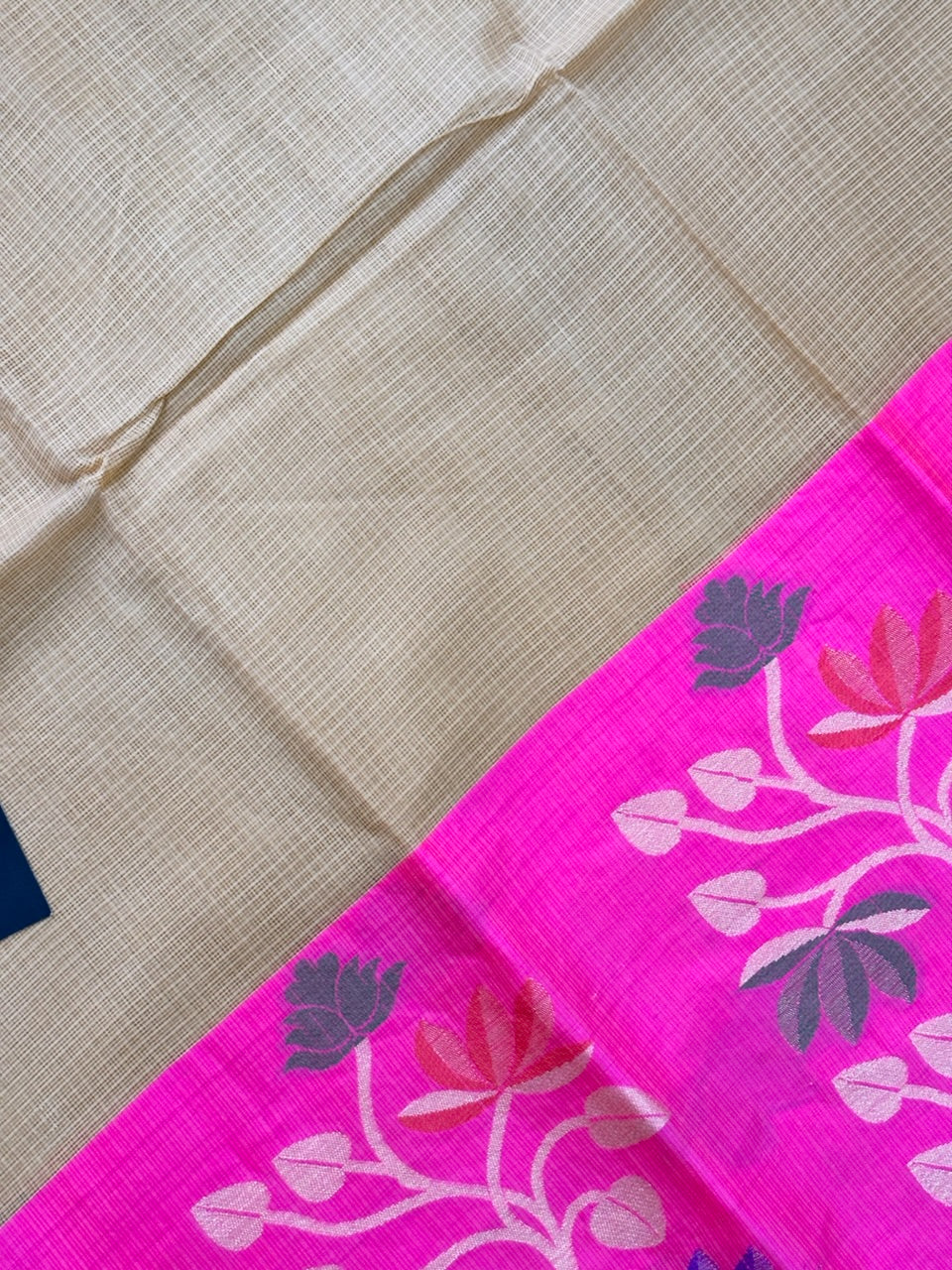 Pure Weaved Kota Cotton Doria Saree