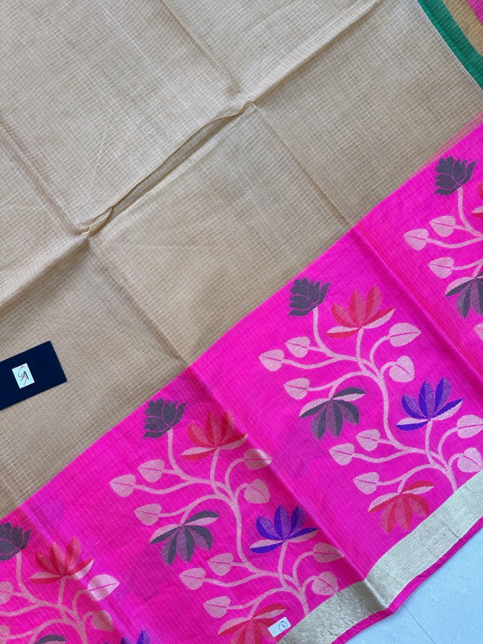 Pure Weaved Kota Cotton Doria Saree