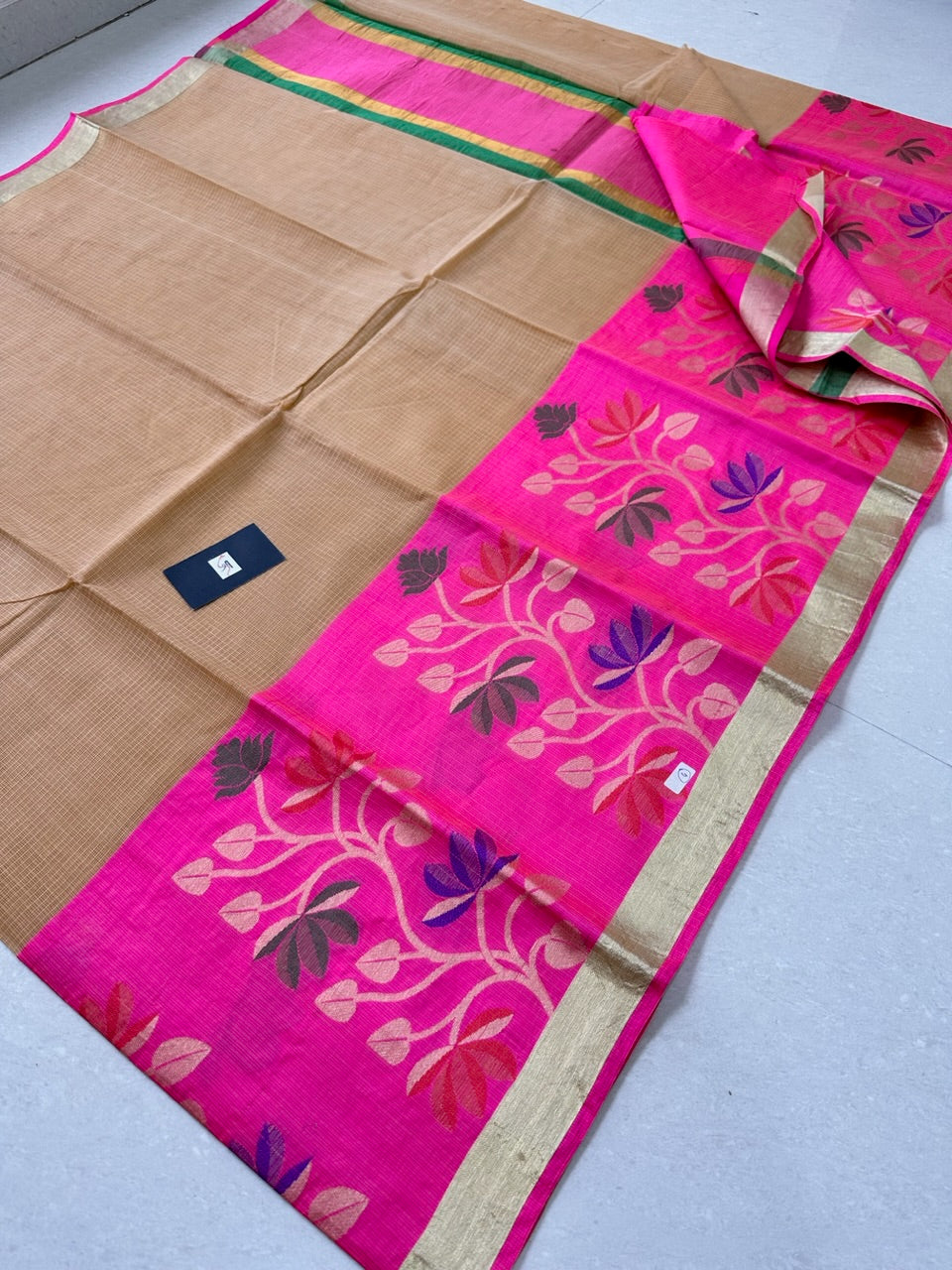 Pure Weaved Kota Cotton Doria Saree