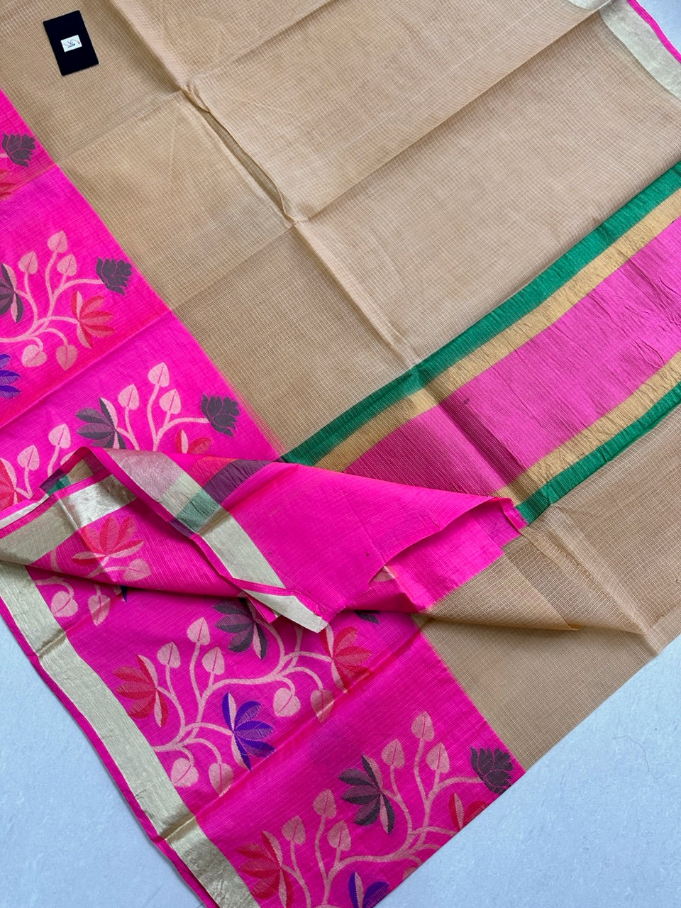 Pure Weaved Kota Cotton Doria Saree