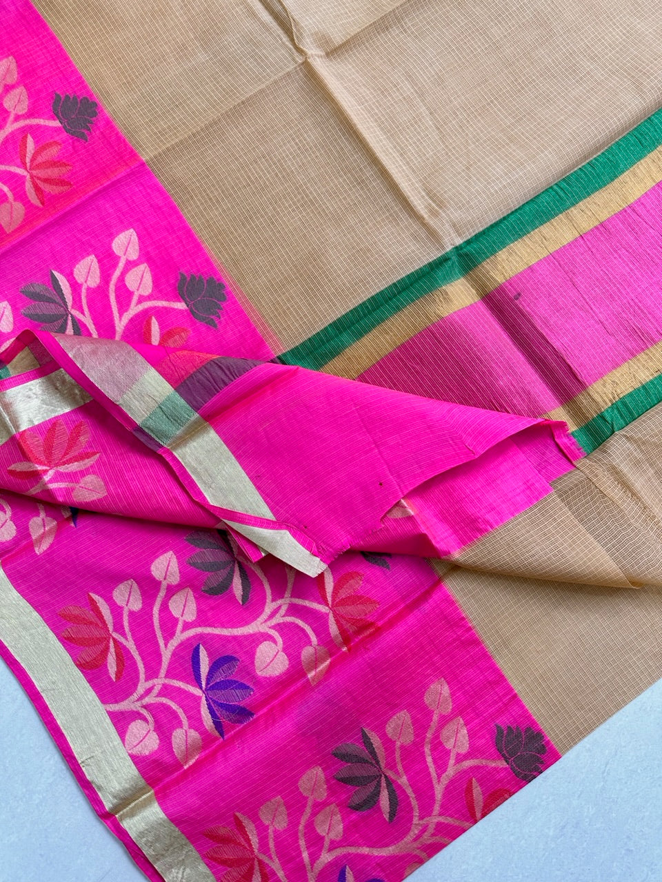 Pure Weaved Kota Cotton Doria Saree