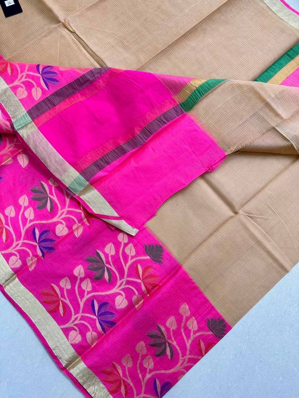 Pure Weaved Kota Cotton Doria Saree