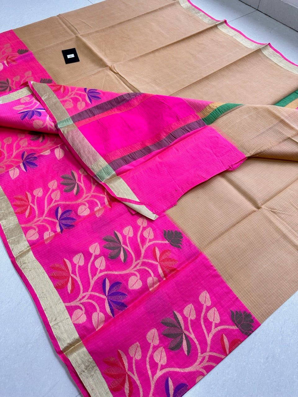 Pure Weaved Kota Cotton Doria Saree