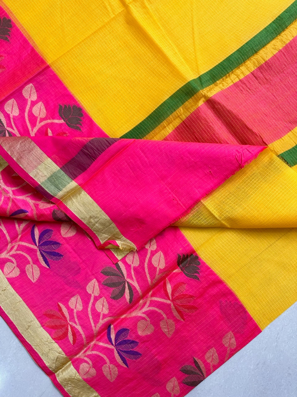 Pure Weaved Kota Cotton Doria Saree