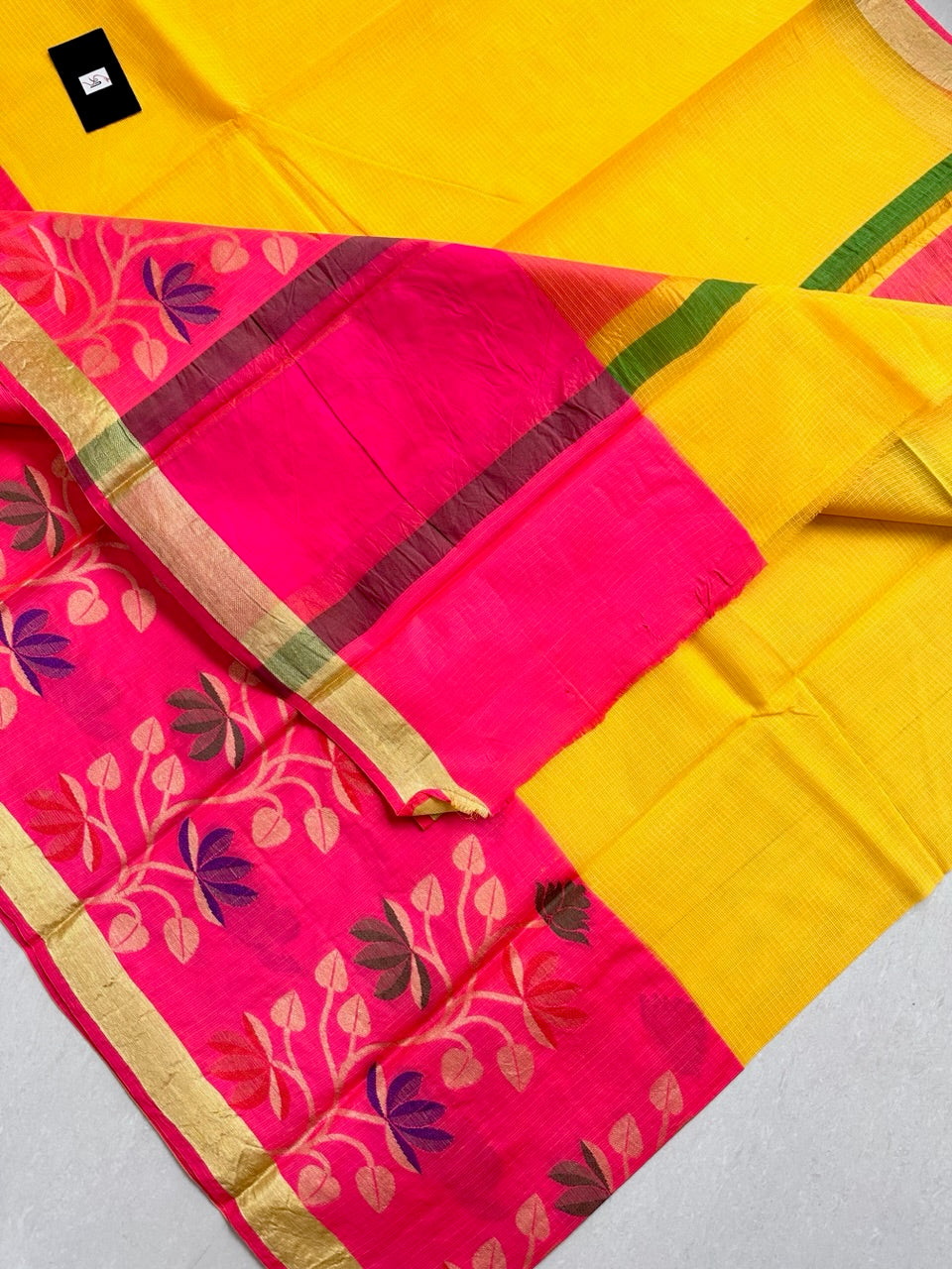 Pure Weaved Kota Cotton Doria Saree