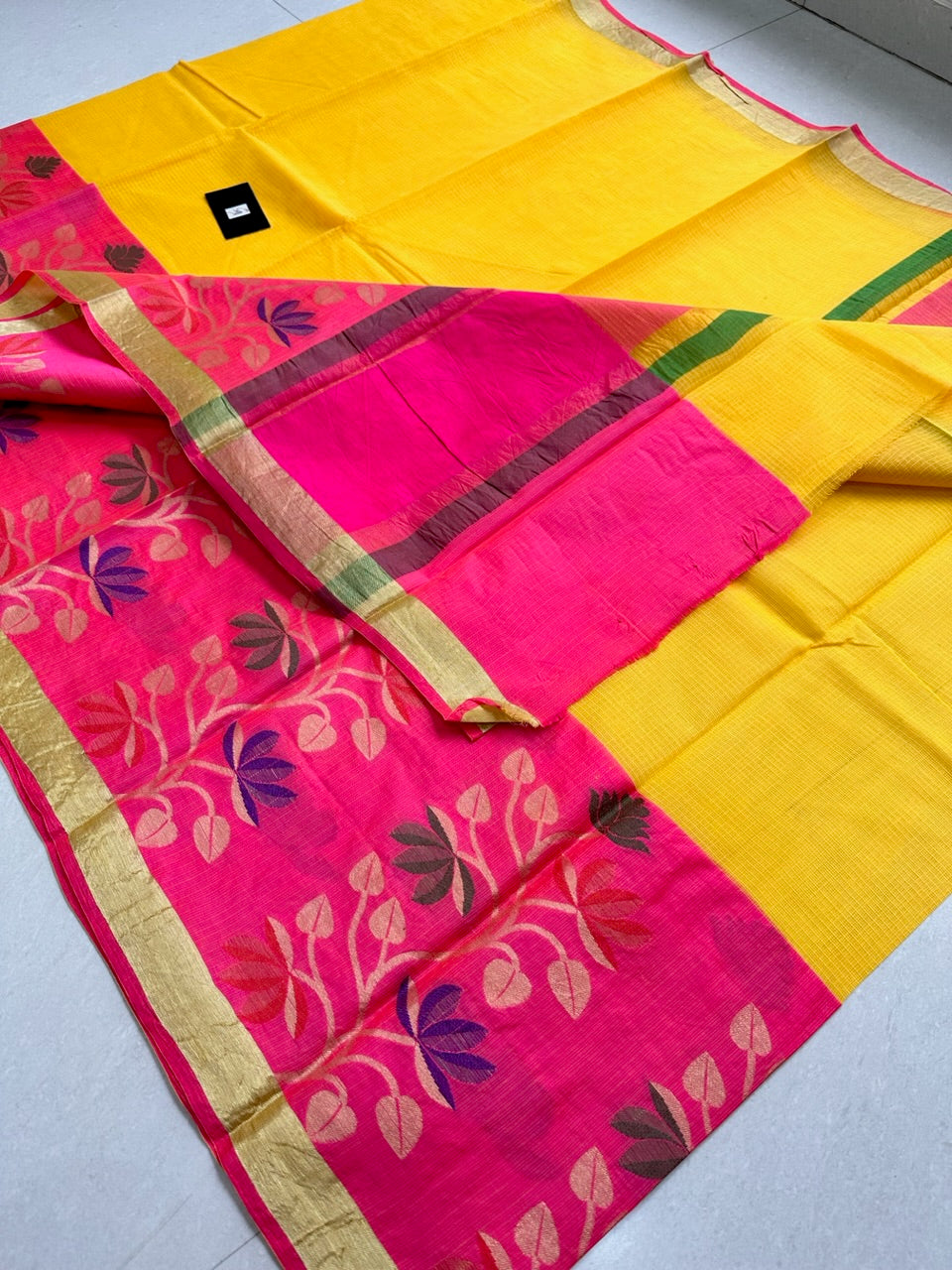 Pure Weaved Kota Cotton Doria Saree