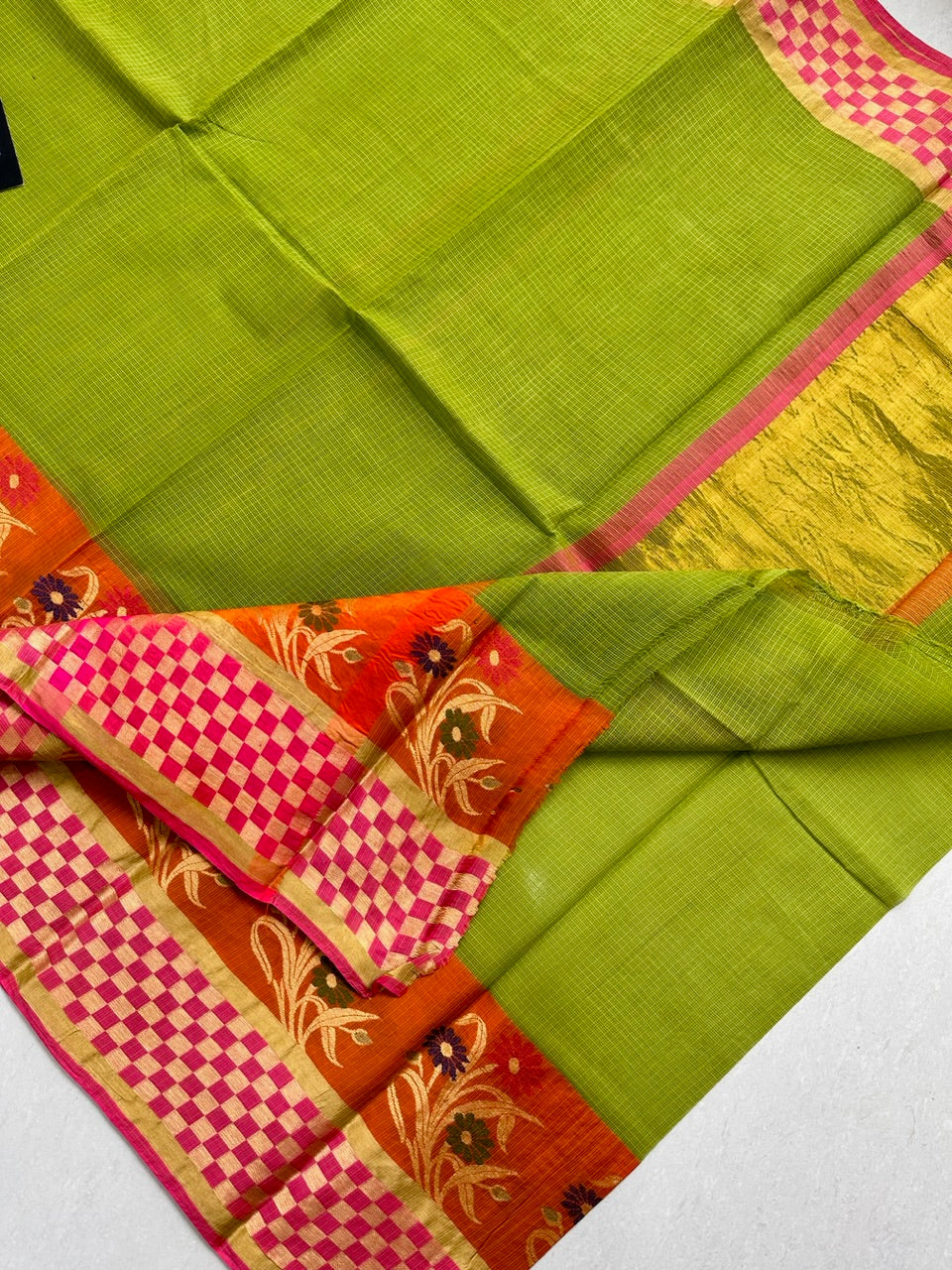 Pure Weaved Kota Cotton Doria Saree