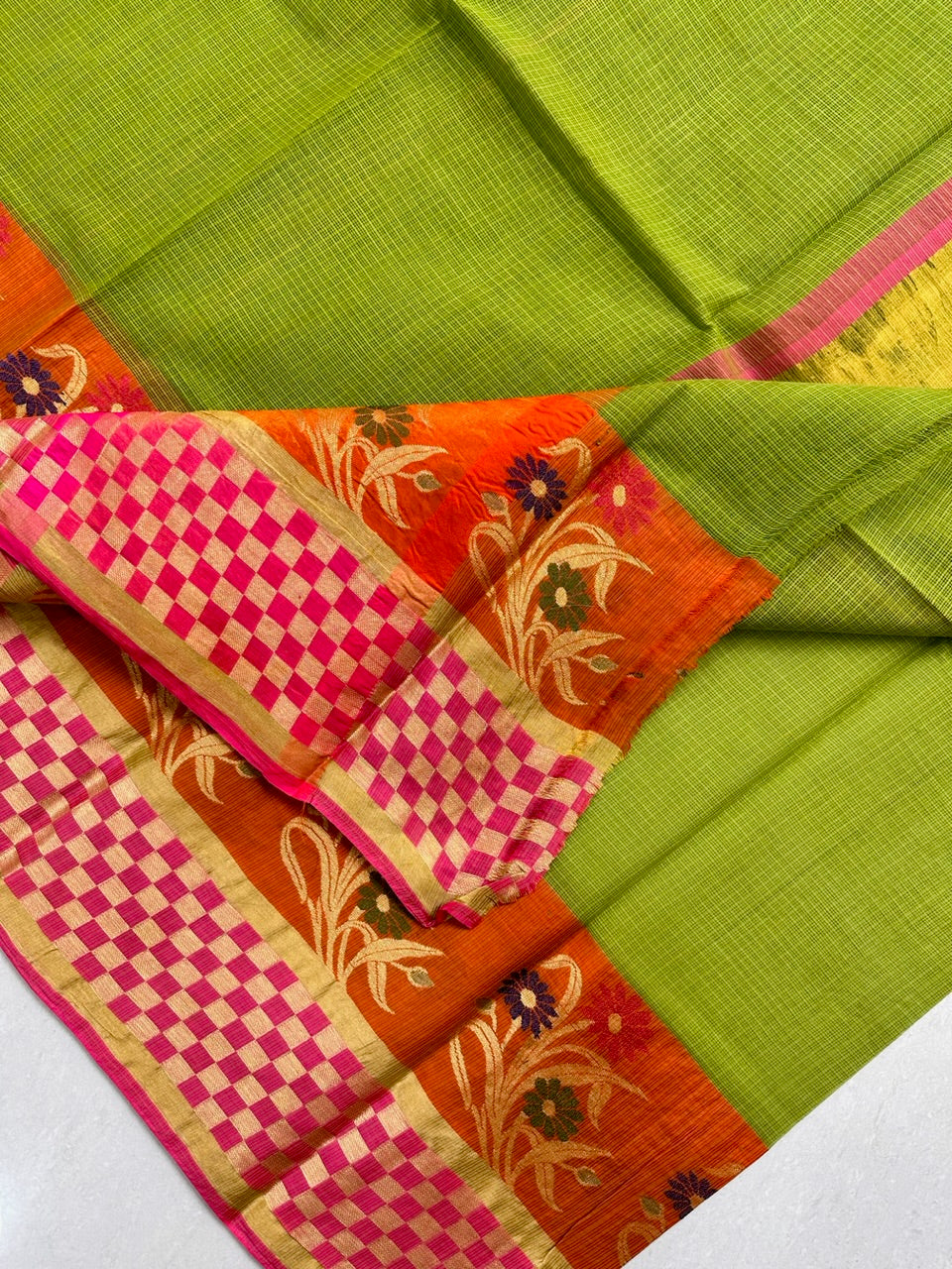 Pure Weaved Kota Cotton Doria Saree