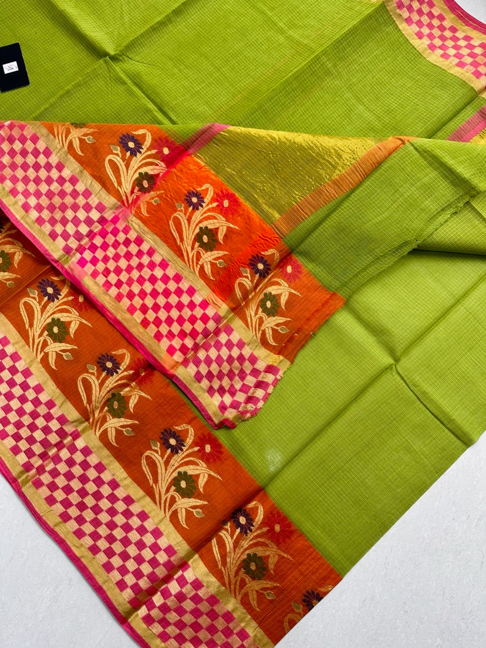 Pure Weaved Kota Cotton Doria Saree