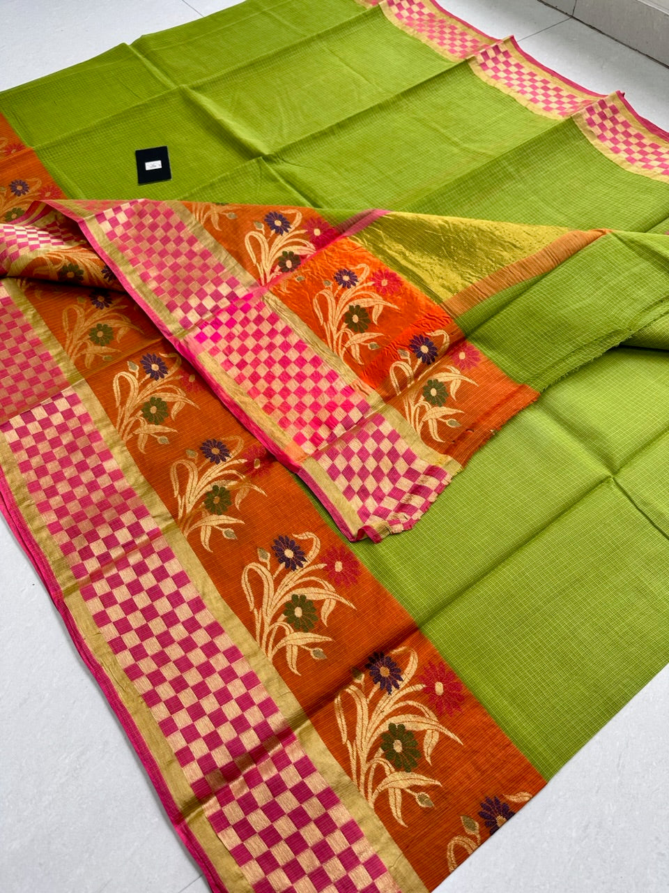 Pure Weaved Kota Cotton Doria Saree