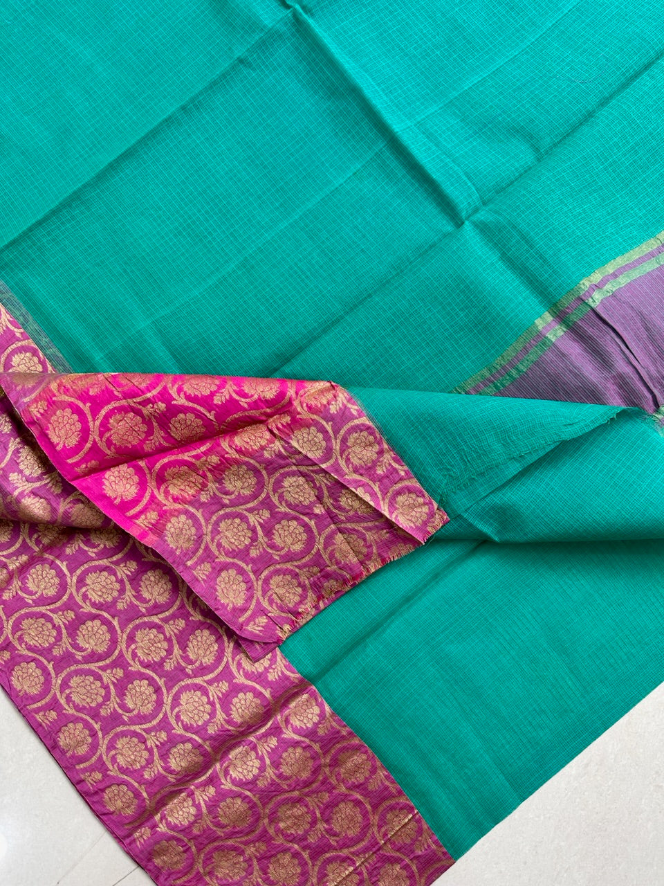 Pure Weaved Kota Cotton Doria Saree