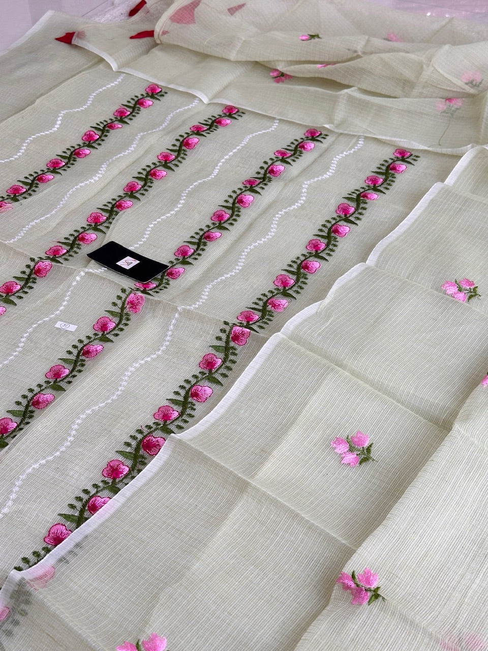 Embroidered Kota Cotton Doria Top N Dupatta (Suit)